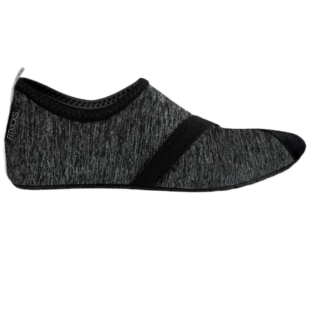 FitKicks Foldable Travel Flats Black Slip On Shoes Packable NWT Women’s 7-8